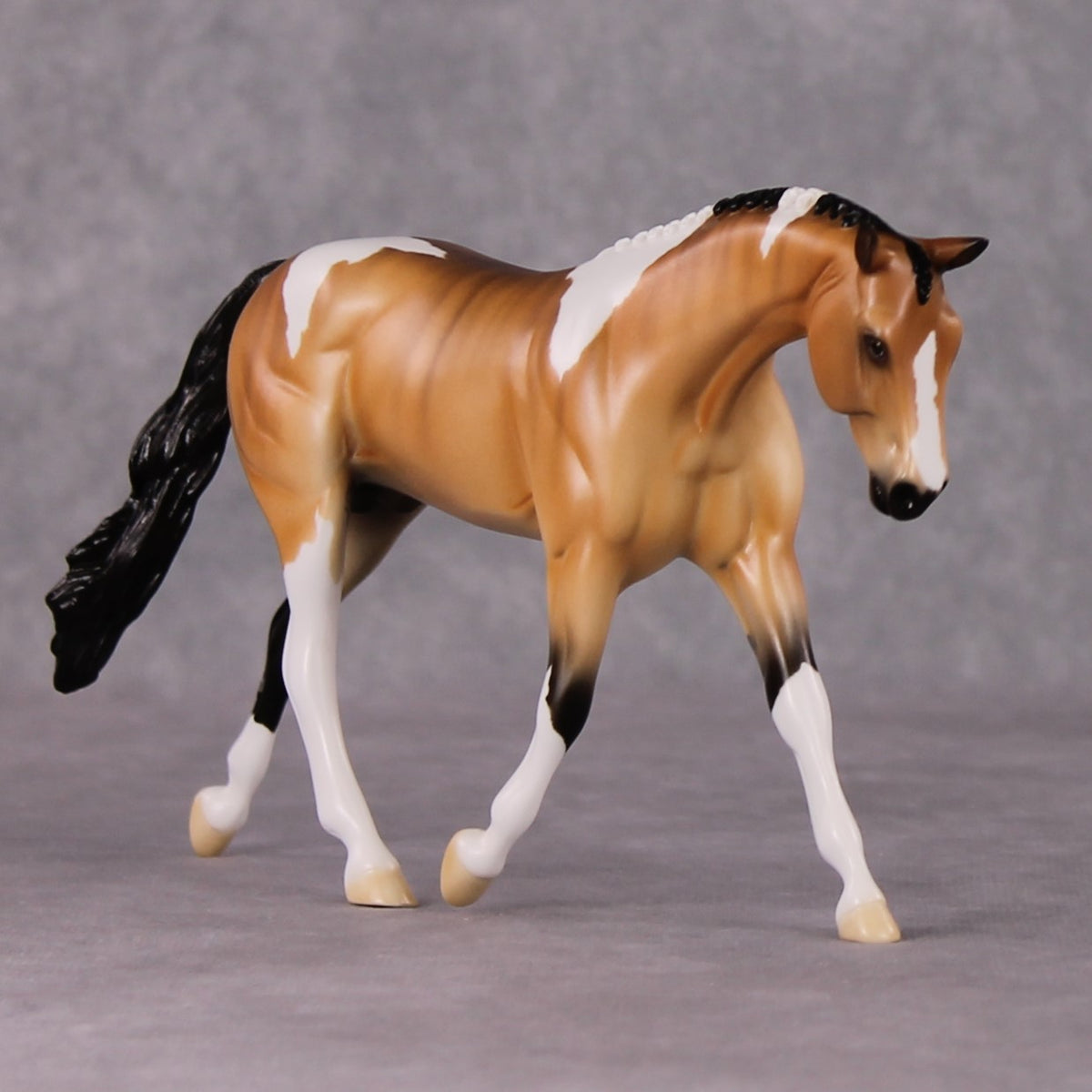Small Chance OOAK Brindle Tobiano Warmblood Pebble By Ellen Robbins HS24