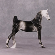 Myrrh OOAK Dapple Dark Grey Saddlebred Pebble By Ellen Robbins HS24