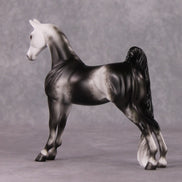 Myrrh OOAK Dapple Dark Grey Saddlebred Pebble By Ellen Robbins HS24