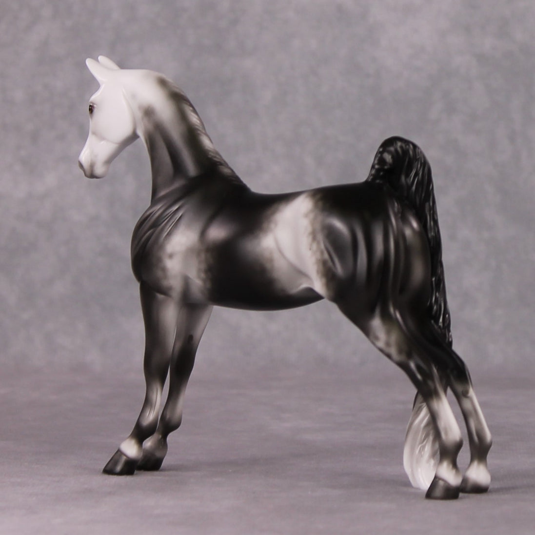 Myrrh OOAK Dapple Dark Grey Saddlebred Pebble By Ellen Robbins HS24