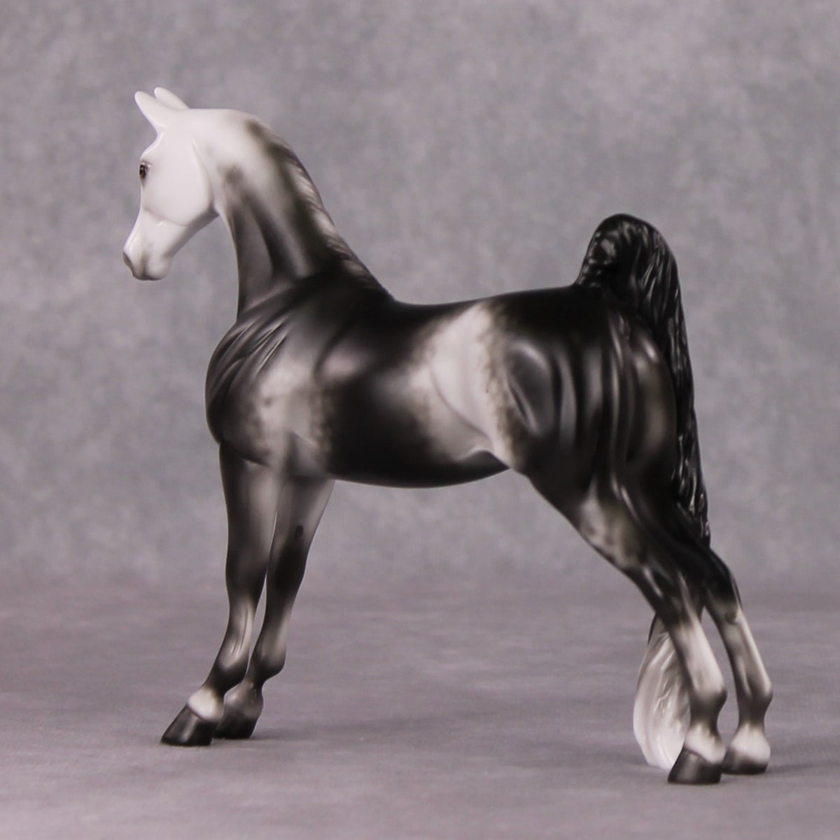 Myrrh OOAK Dapple Dark Grey Saddlebred Pebble By Ellen Robbins HS24