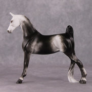 Myrrh OOAK Dapple Dark Grey Saddlebred Pebble By Ellen Robbins HS24
