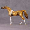 Shimmer OOAK Gold Tobiano Deco Arabian Chip by Jamie Adamson HS24