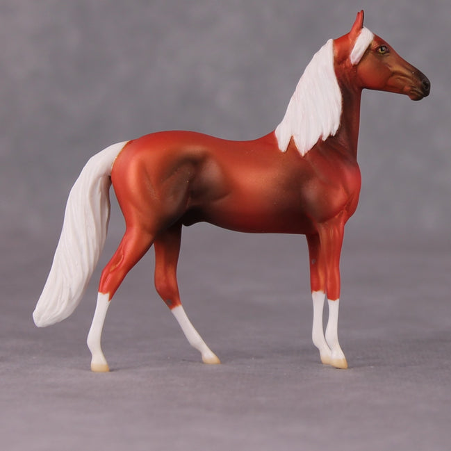 Cardinal OOAK Shaded Red Deco Morgan Chip by Jamie Adamson HS24