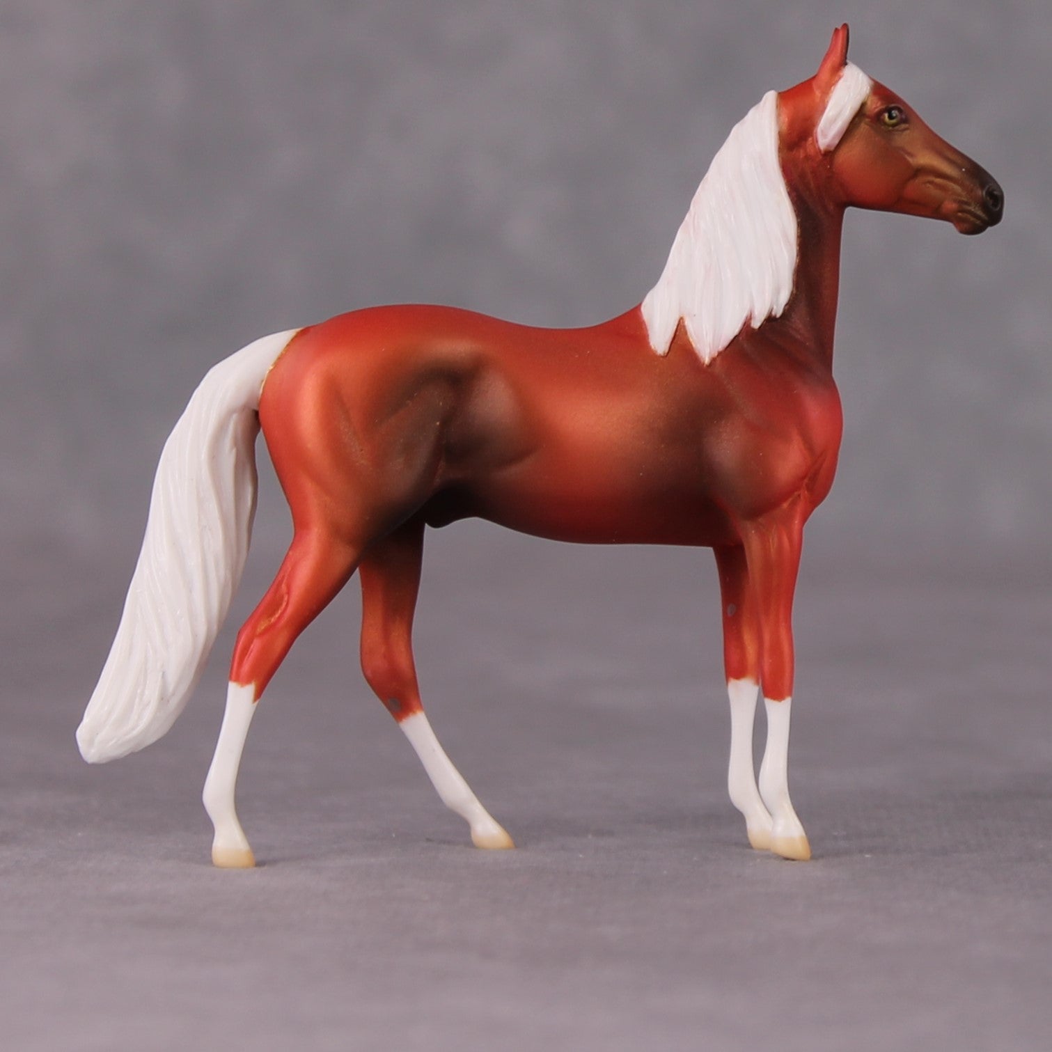 Cardinal OOAK Shaded Red Deco Morgan Chip by Jamie Adamson HS24