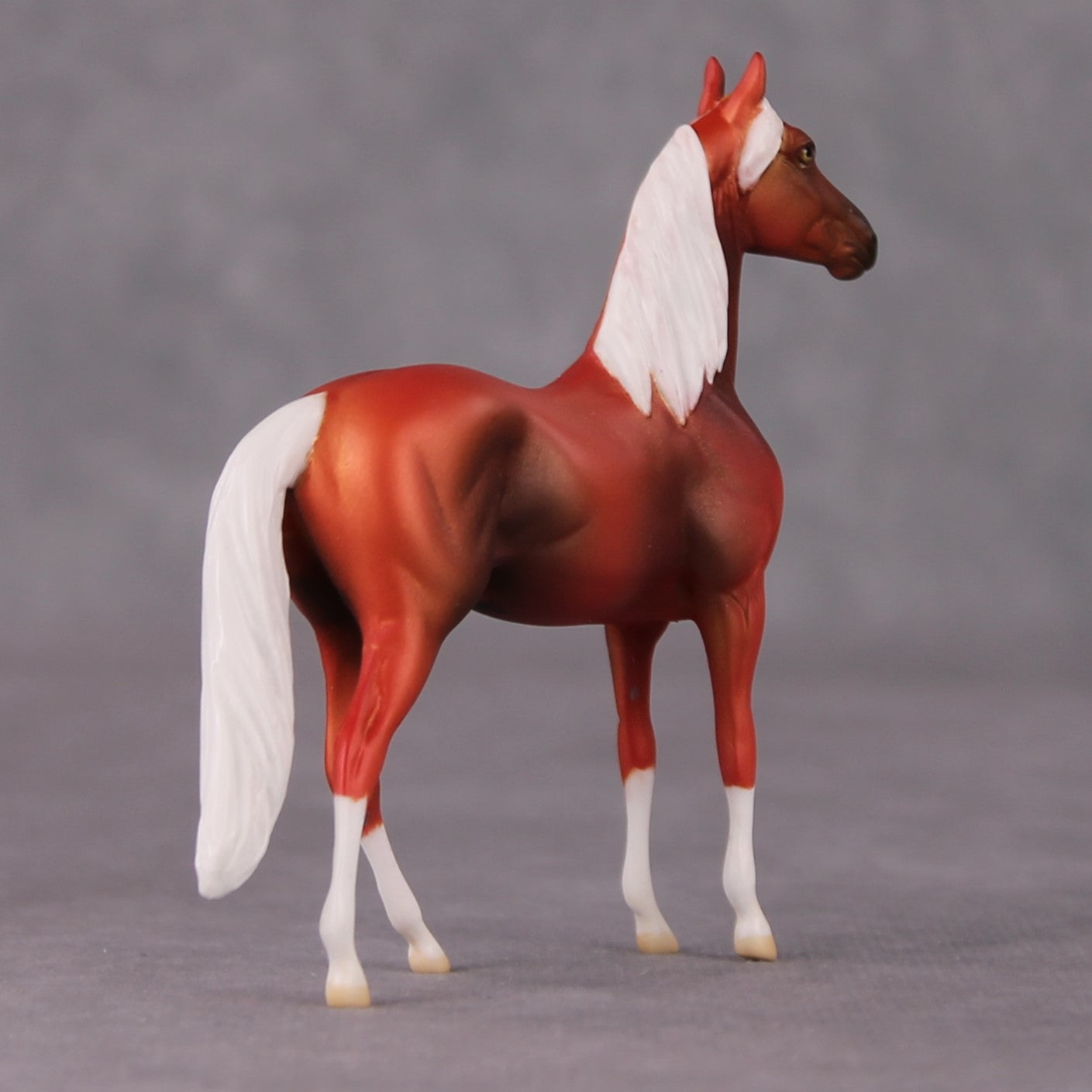 Cardinal OOAK Shaded Red Deco Morgan Chip by Jamie Adamson HS24