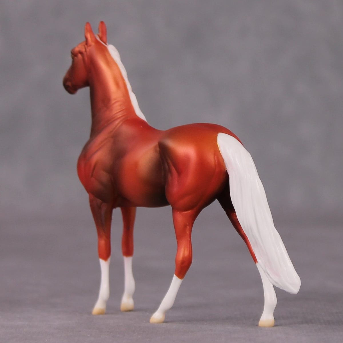 Cardinal OOAK Shaded Red Deco Morgan Chip by Jamie Adamson HS24