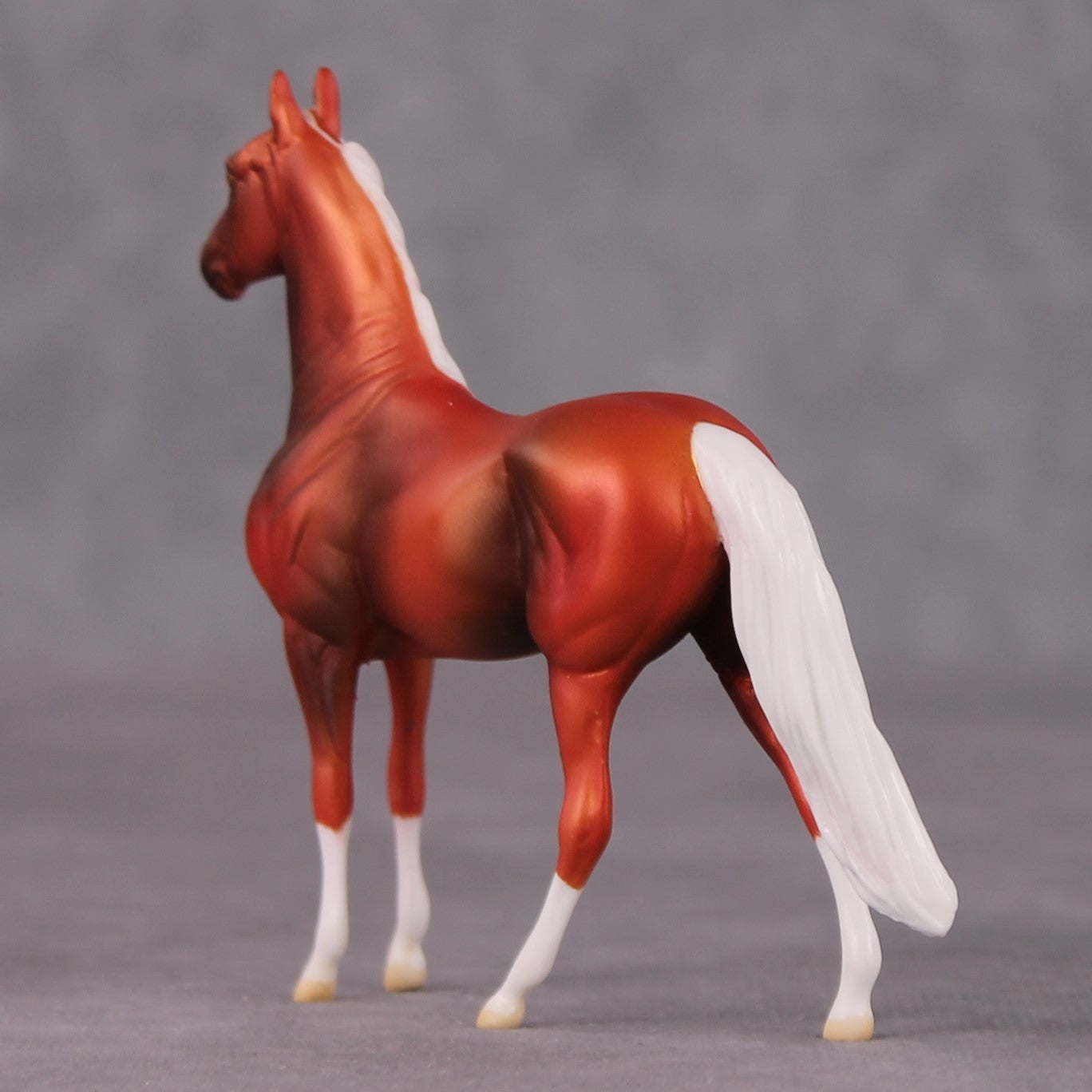 Cardinal OOAK Shaded Red Deco Morgan Chip by Jamie Adamson HS24