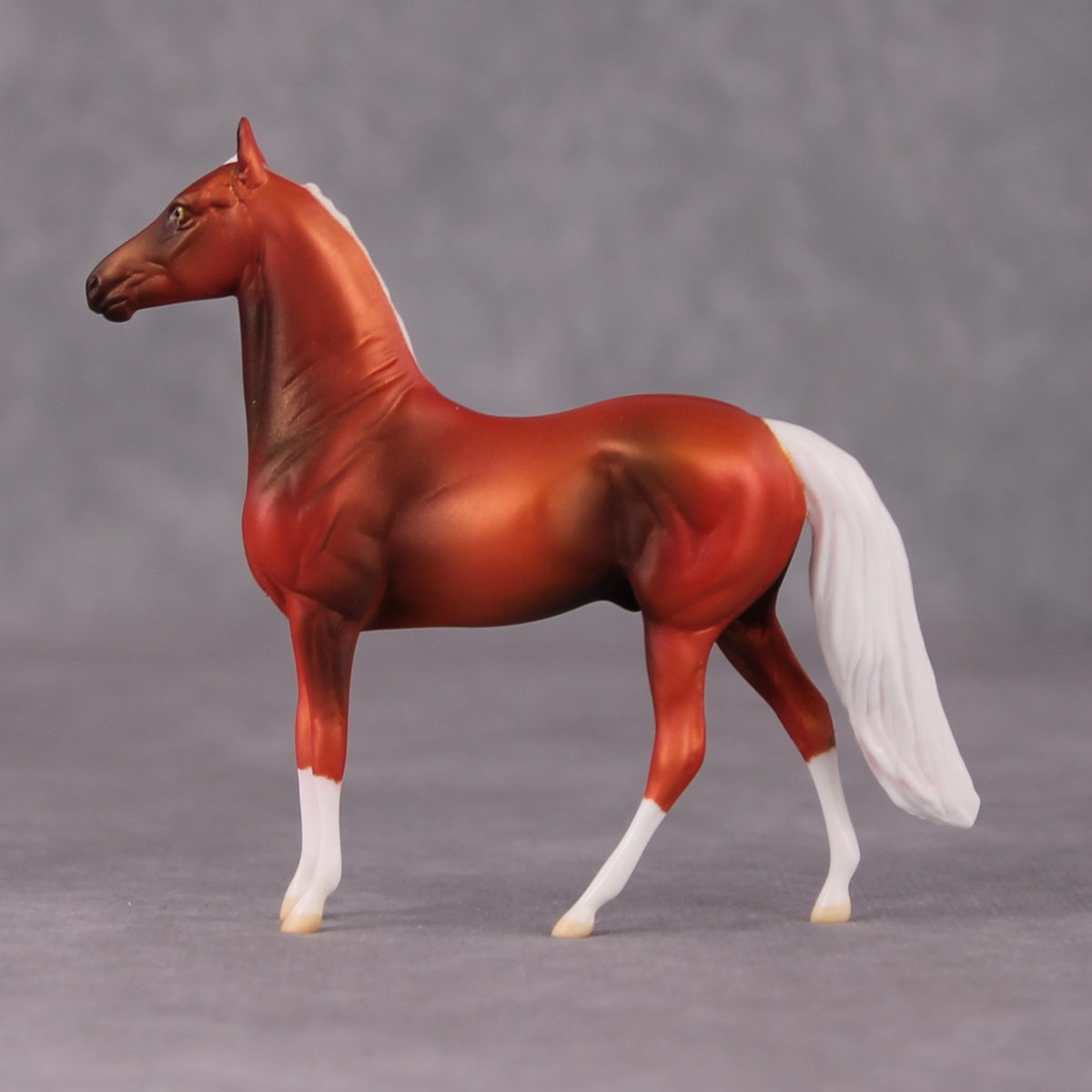 Cardinal OOAK Shaded Red Deco Morgan Chip by Jamie Adamson HS24