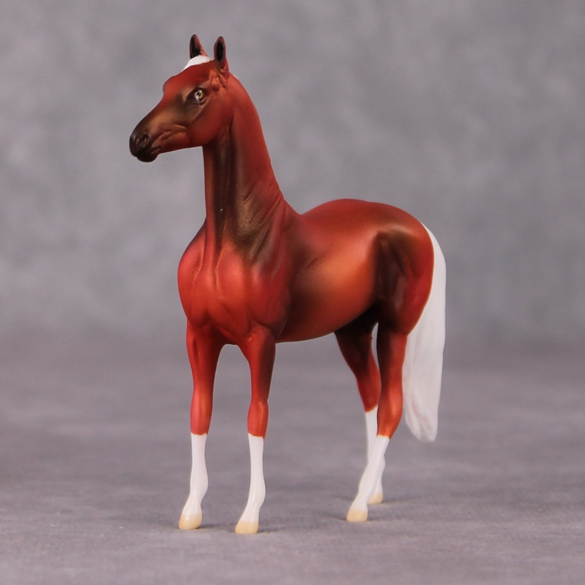 Cardinal OOAK Shaded Red Deco Morgan Chip by Jamie Adamson HS24