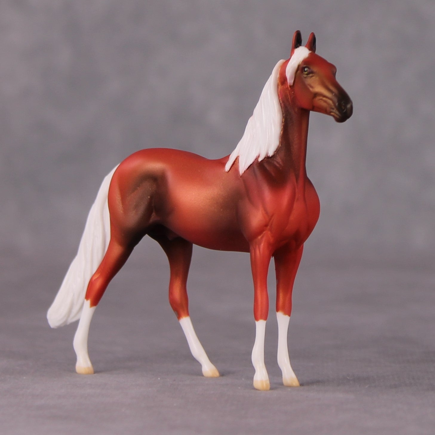 Cardinal OOAK Shaded Red Deco Morgan Chip by Jamie Adamson HS24