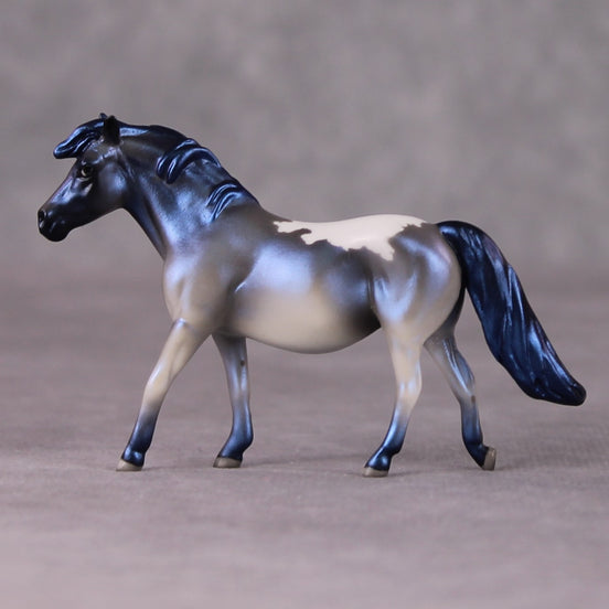 Dese OOAK Shaded Blue Appaloosa Deco Pony Chip by Jamie Adamson HS24