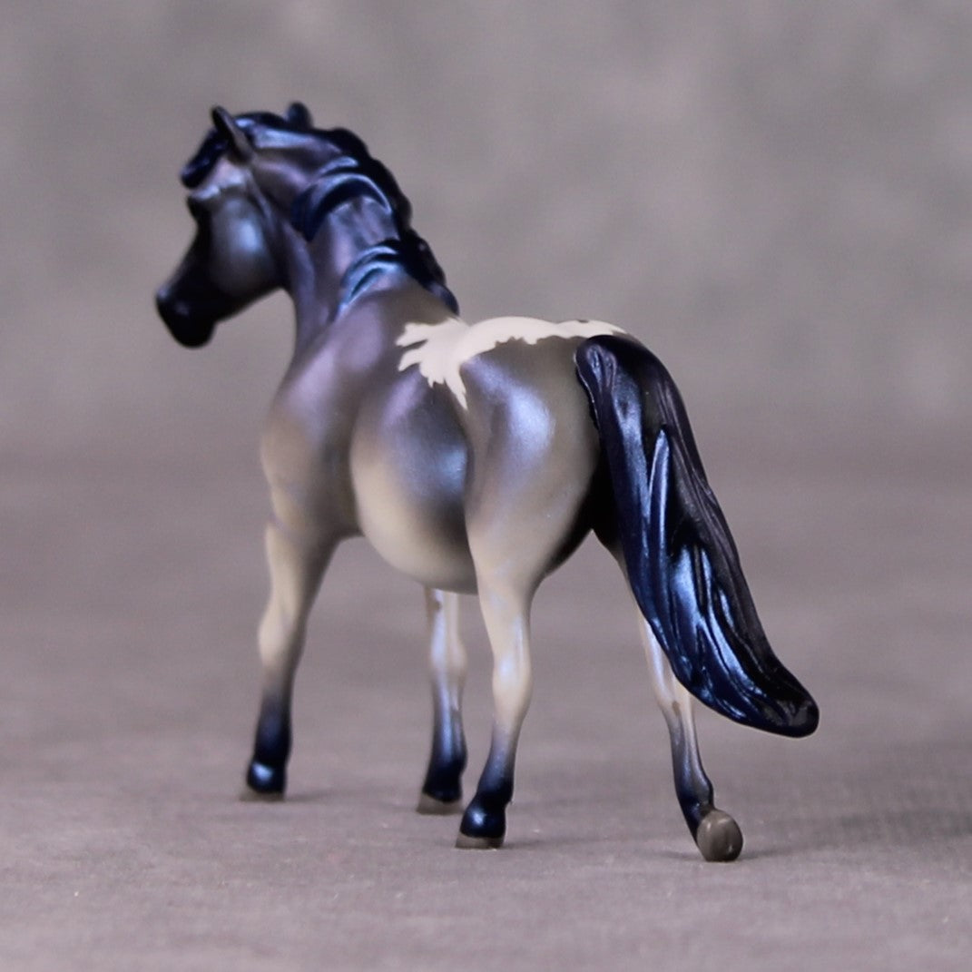 Dese OOAK Shaded Blue Appaloosa Deco Pony Chip by Jamie Adamson HS24