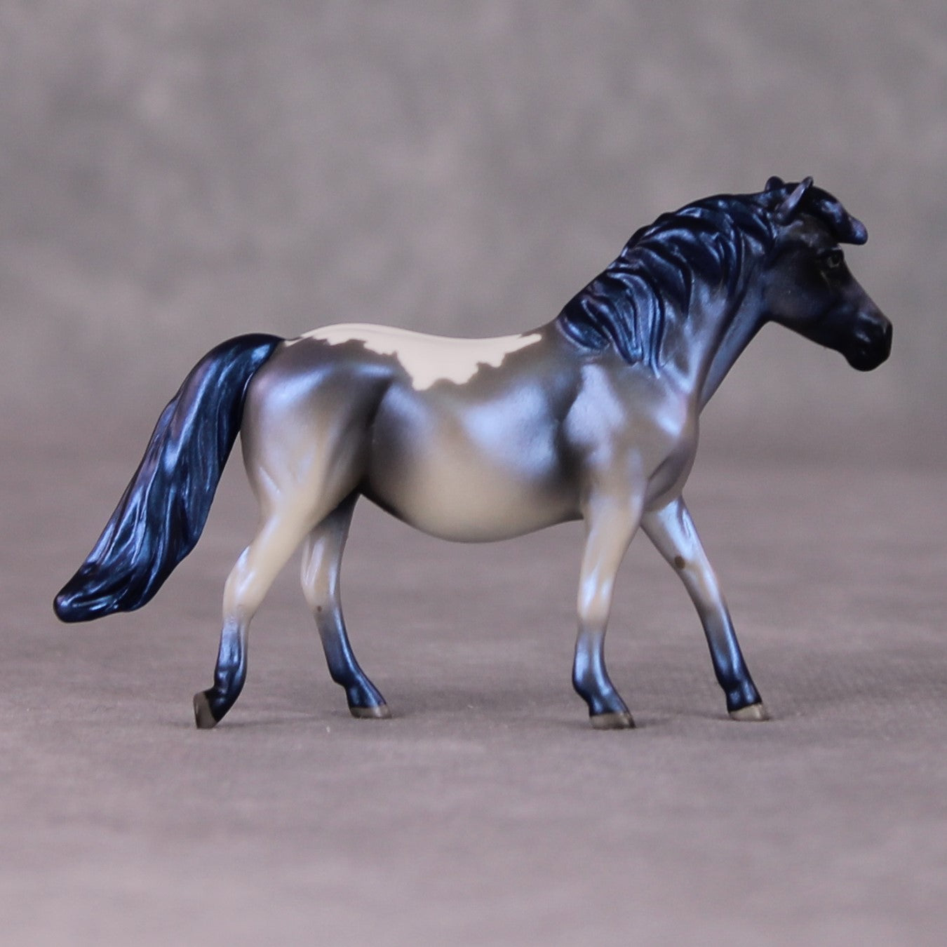 Dese OOAK Shaded Blue Appaloosa Deco Pony Chip by Jamie Adamson HS24