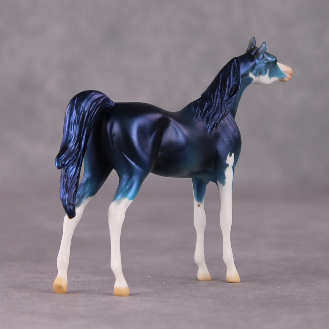 Blue Flame OOAK Blue Pinto Deco Arabian Chip by Jamie Adamson HS24