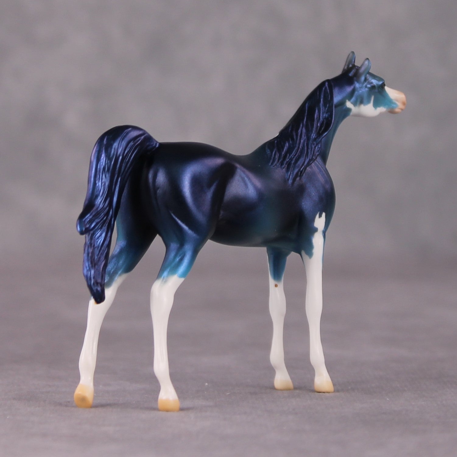 Blue Flame OOAK Blue Pinto Deco Arabian Chip by Jamie Adamson HS24