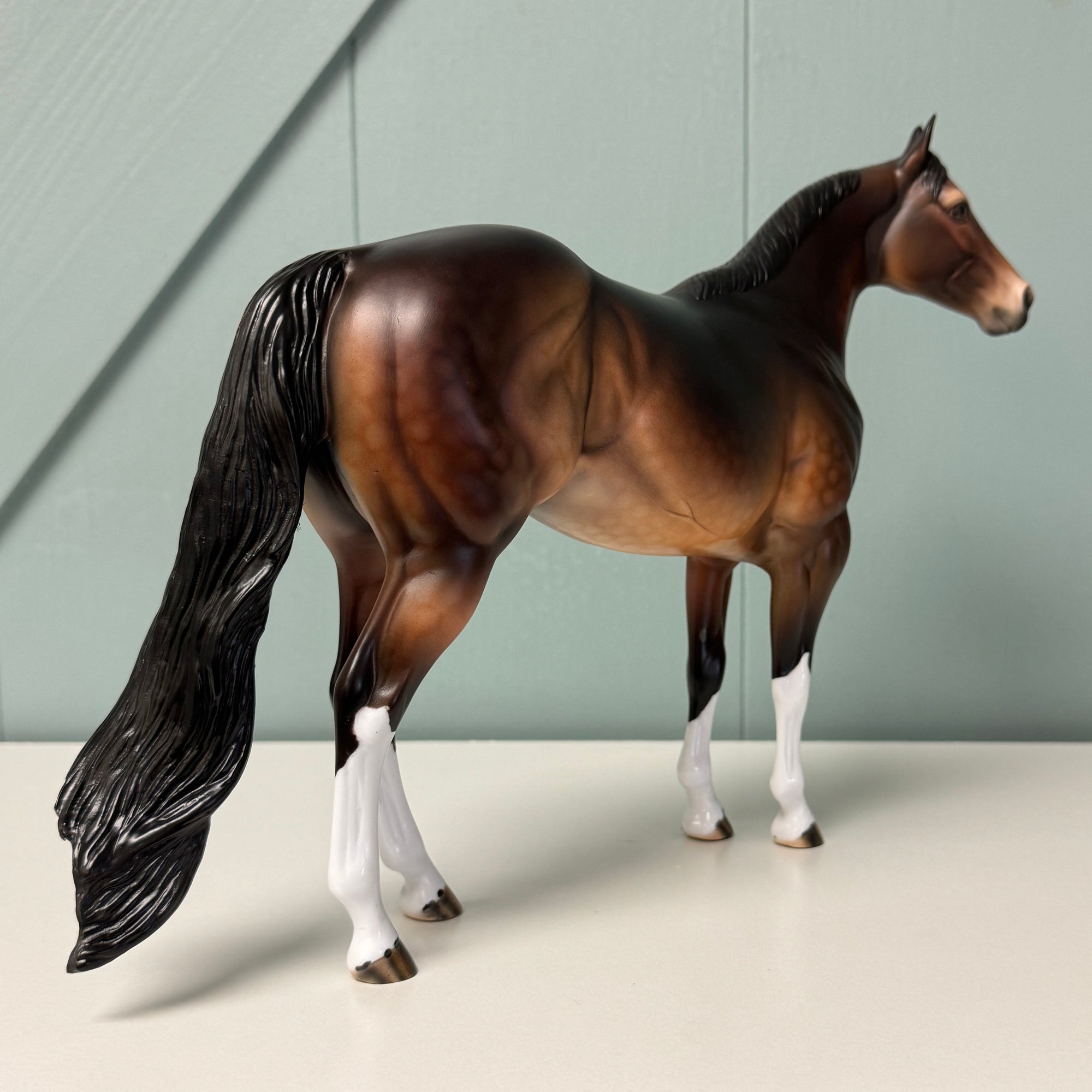 Ponder OOAK Dappled Bay Ideal Stock Horse By Dawn Quick EQ24