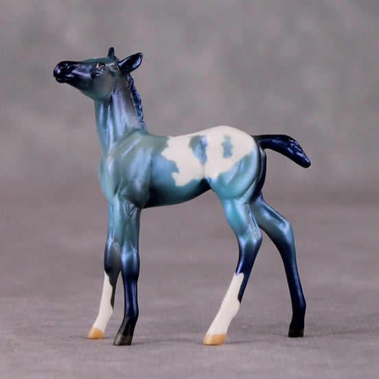 Turk OOAK Turquoise Appaloosa Deco Foal Chip by Jamie Adamson HS24