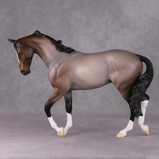 Just One Thing OOAK Bay Roan Thoroughbred By Ellen Robbins HS24
