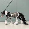 Pochade OOAK Dappled Grey Tobiano Irish Cob By Dawn Quick EQ24