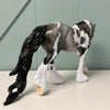 Pochade OOAK Dappled Grey Tobiano Irish Cob By Dawn Quick EQ24