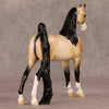 Snow Shimmer OOAK Dappled Buckskin With Blue Interfernce Pebble Saddlebred By Ellen Robbins HS24