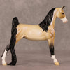 Snow Shimmer OOAK Dappled Buckskin With Blue Interfernce Pebble Saddlebred By Ellen Robbins HS24