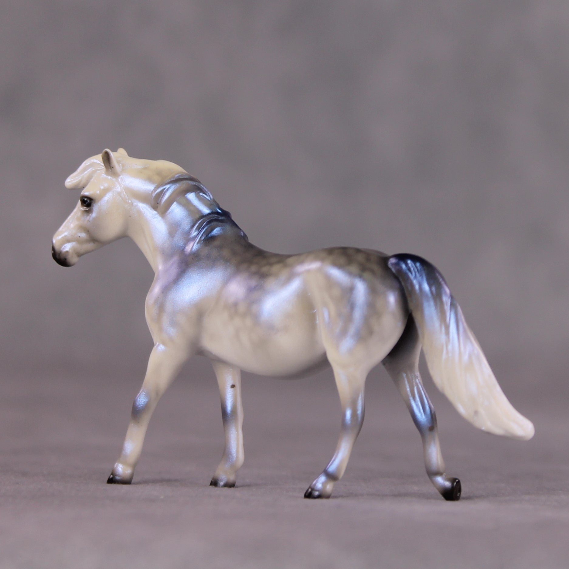 &quot;Between The Drops&quot; OOAK Glossy Pony Chip by Ellen Robbins SHCF25
