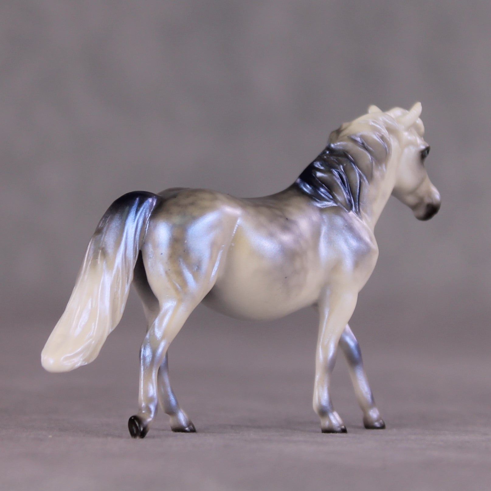 &quot;Between The Drops&quot; OOAK Glossy Pony Chip by Ellen Robbins SHCF25