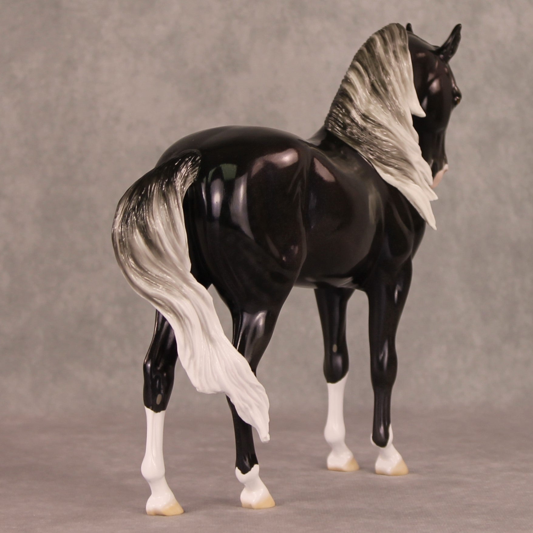 Northwind OOAK Holochromatic Dapple Silver Andalusian By Ellen Robbins HS24