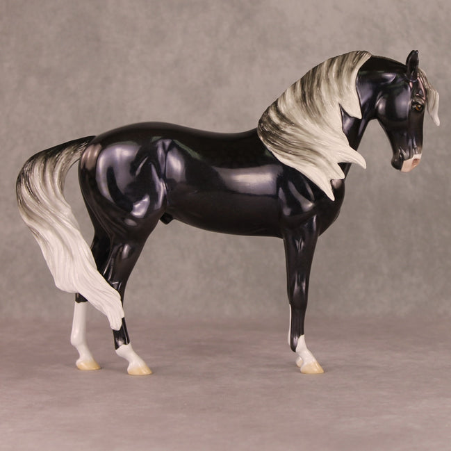 Northwind OOAK Holochromatic Dapple Silver Andalusian By Ellen Robbins HS24