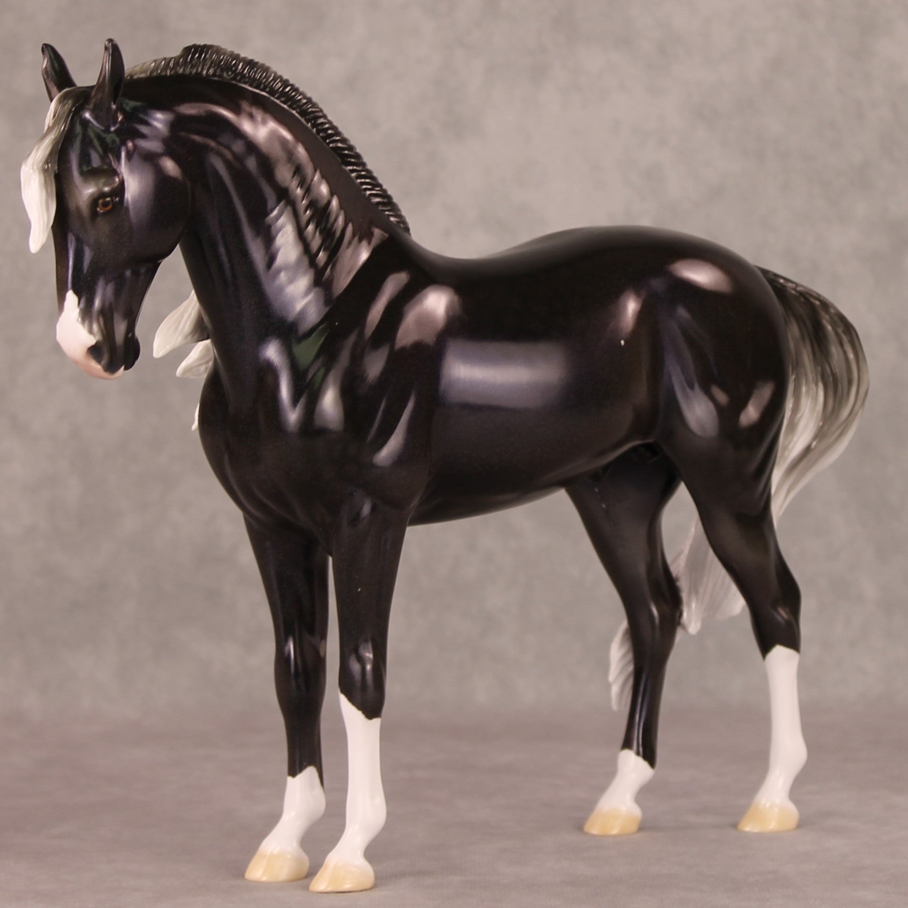 Northwind OOAK Holochromatic Dapple Silver Andalusian By Ellen Robbins HS24