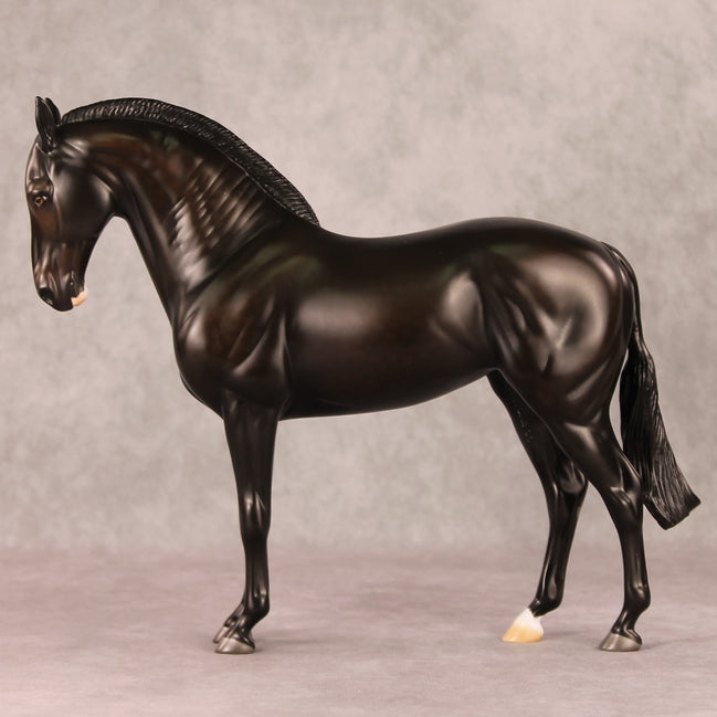 Kahlua OOAK Dappled Sunburnt Black Andalusian Mare By Ashley Palmer HS24