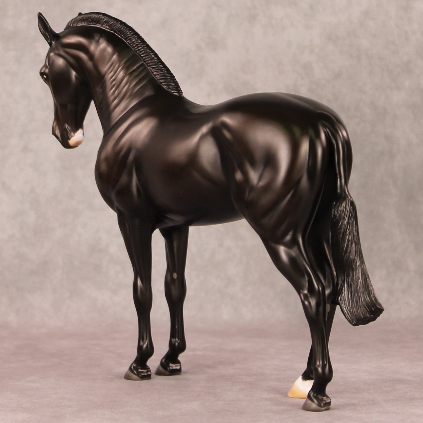 Kahlua OOAK Dappled Sunburnt Black Andalusian Mare By Ashley Palmer HS24