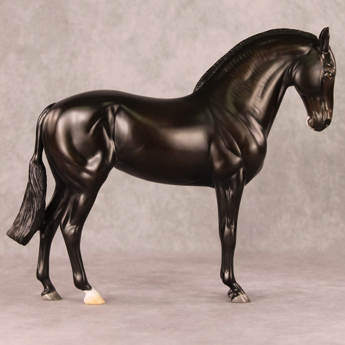 Kahlua OOAK Dappled Sunburnt Black Andalusian Mare By Ashley Palmer HS24