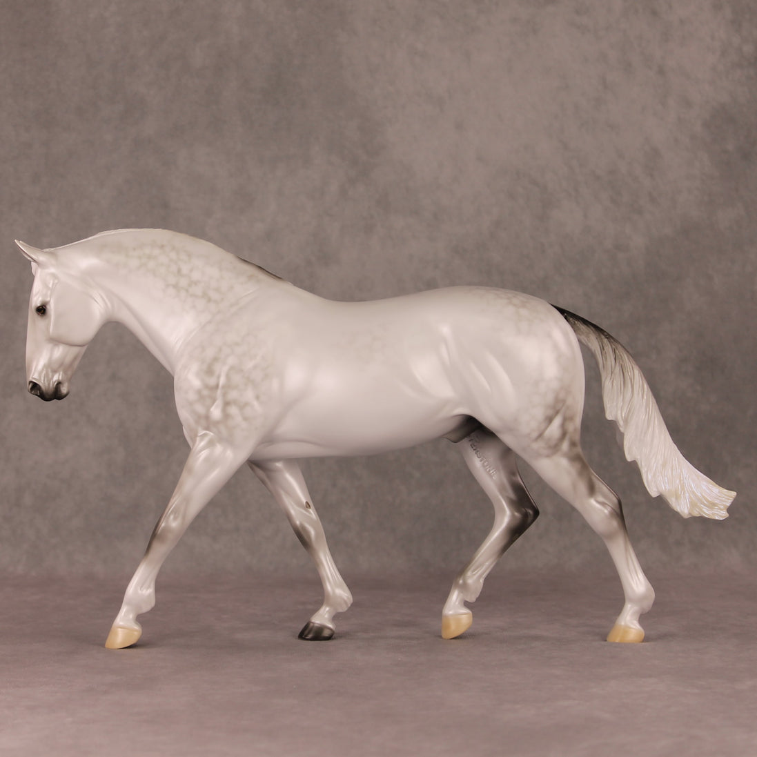 Blessing In A Blizzard OOAK Dapple Grey with Blue Interference Custom Irish Draught By Ellen Robbins HS24