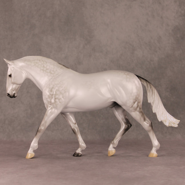 Blessing In A Blizzard OOAK Dapple Grey with Blue Interference Custom Irish Draught By Ellen Robbins HS24