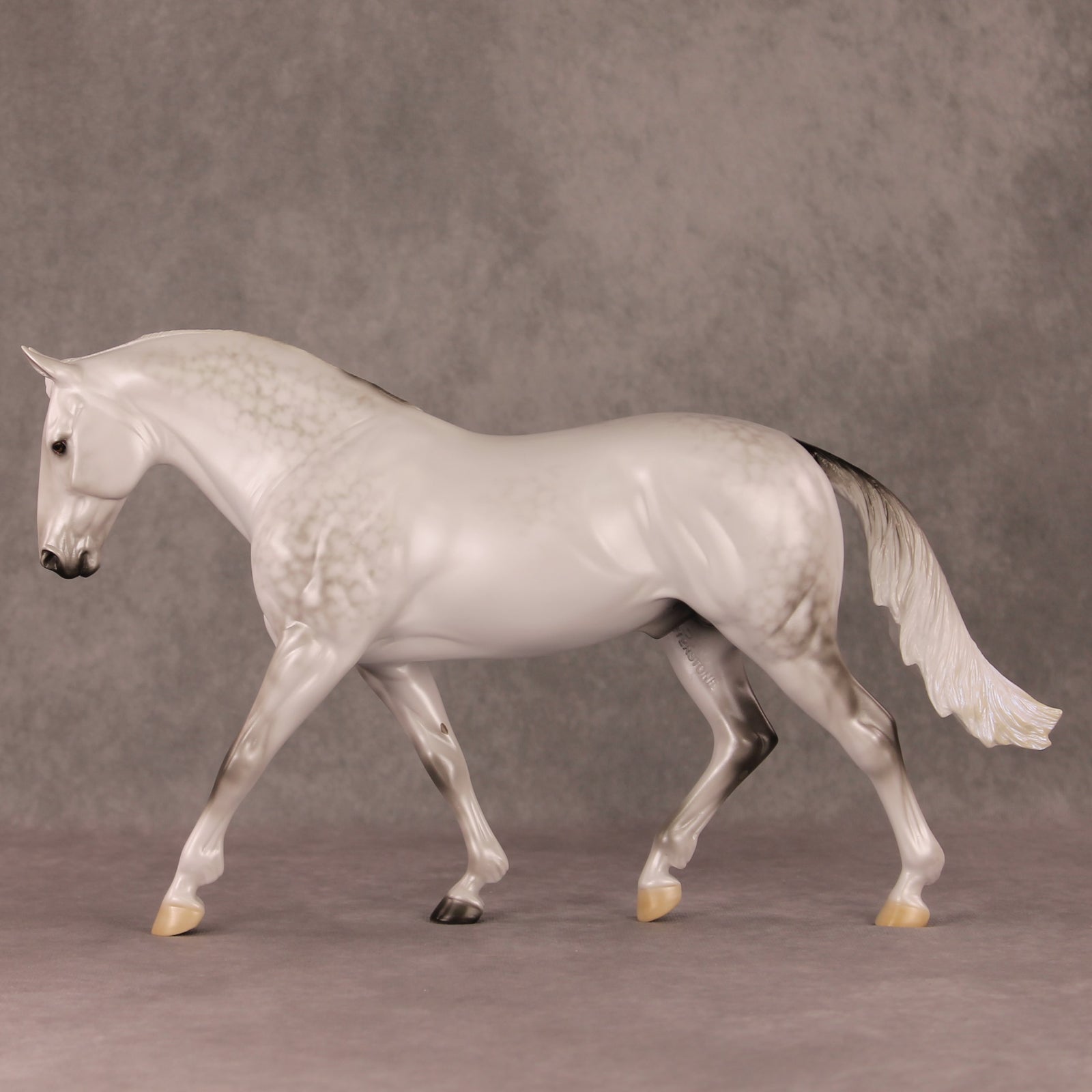 Blessing In A Blizzard OOAK Dapple Grey with Blue Interference Custom Irish Draught By Ellen Robbins HS24