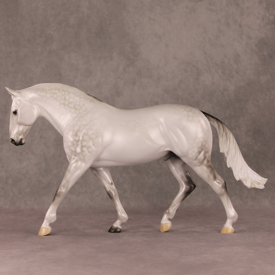 Blessing In A Blizzard OOAK Dapple Grey with Blue Interference Custom Irish Draught By Ellen Robbins HS24