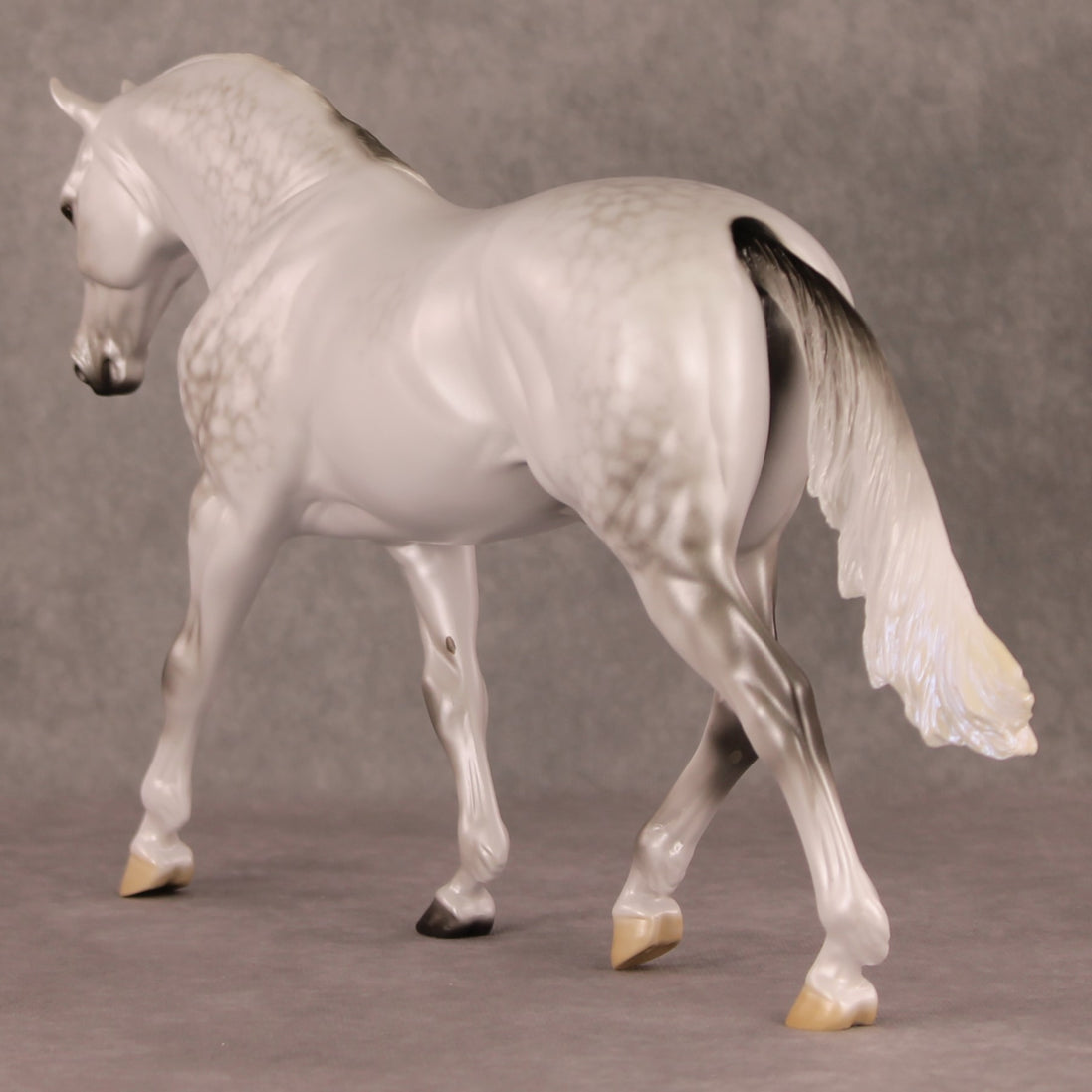 Blessing In A Blizzard OOAK Dapple Grey with Blue Interference Custom Irish Draught By Ellen Robbins HS24