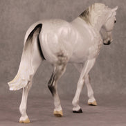 Blessing In A Blizzard OOAK Dapple Grey with Blue Interference Custom Irish Draught By Ellen Robbins HS24