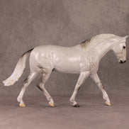 Blessing In A Blizzard OOAK Dapple Grey with Blue Interference Custom Irish Draught By Ellen Robbins HS24