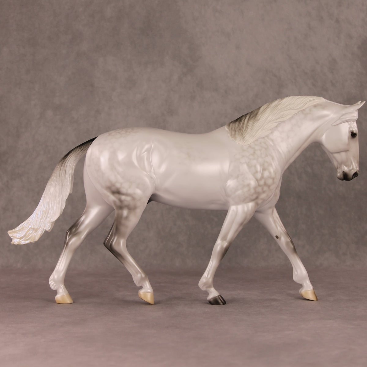 Blessing In A Blizzard OOAK Dapple Grey with Blue Interference Custom Irish Draught By Ellen Robbins HS24