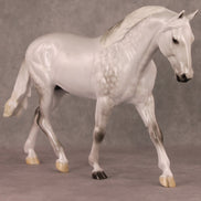 Blessing In A Blizzard OOAK Dapple Grey with Blue Interference Custom Irish Draught By Ellen Robbins HS24