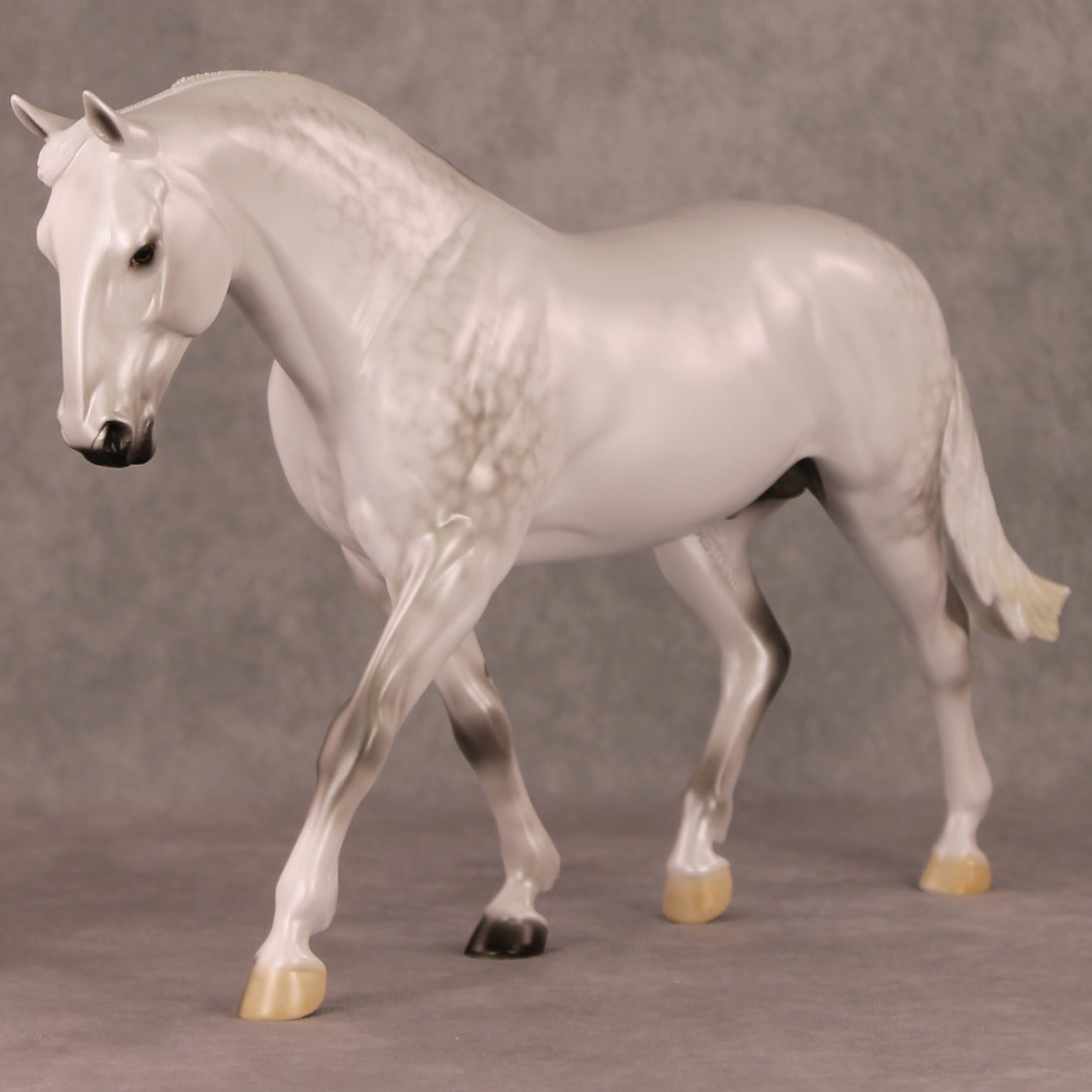 Blessing In A Blizzard OOAK Dapple Grey with Blue Interference Custom Irish Draught By Ellen Robbins HS24