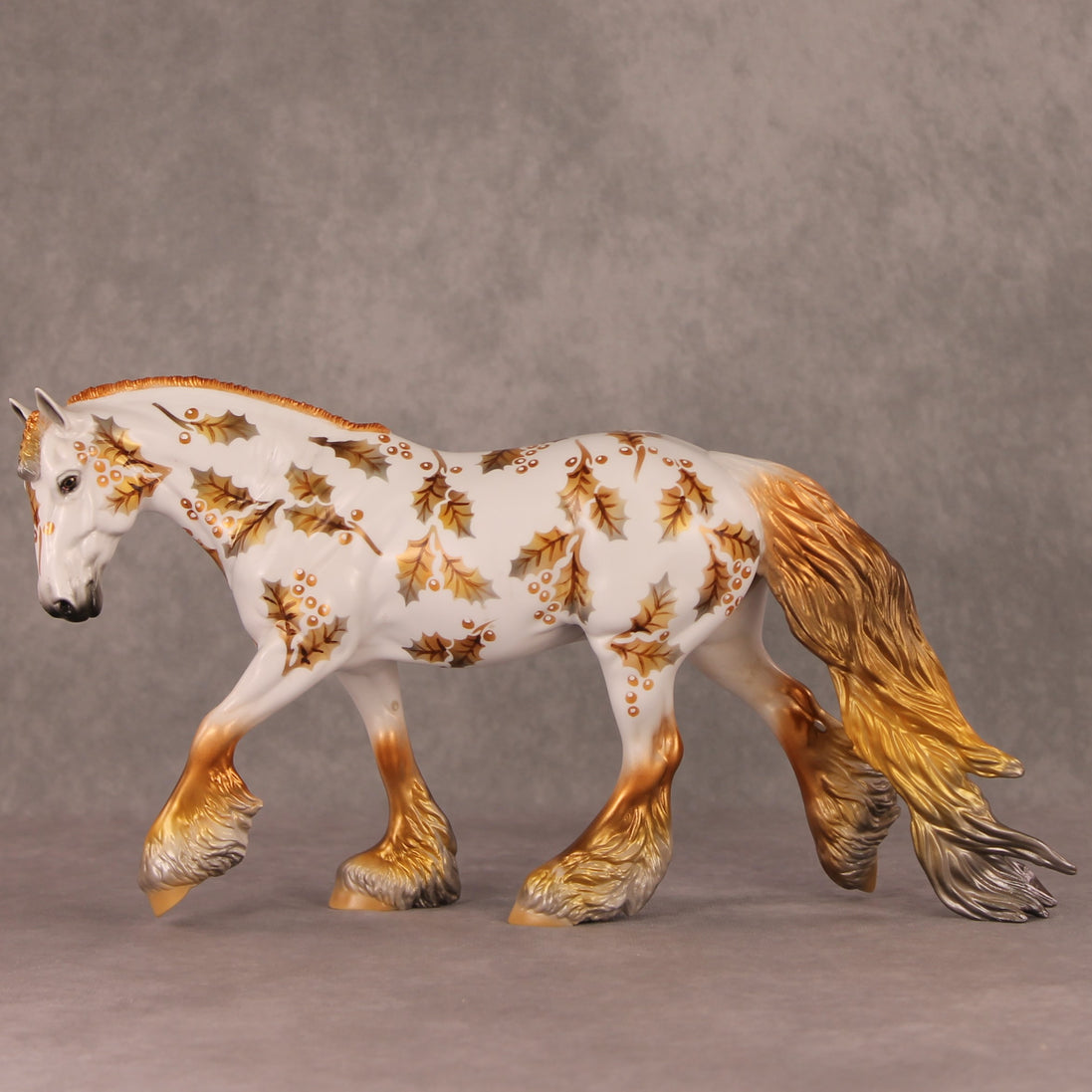 Allen OOAK Gold Bronze Holly Deco Custom Irish Cob By Dawn Quick HS24