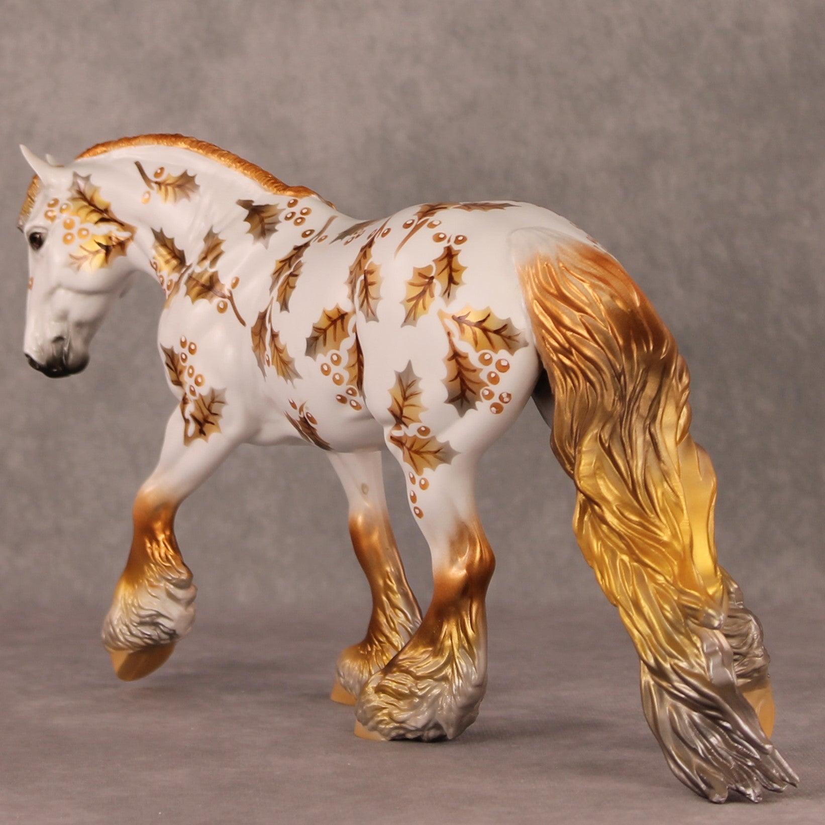 Allen OOAK Gold Bronze Holly Deco Custom Irish Cob By Dawn Quick HS24