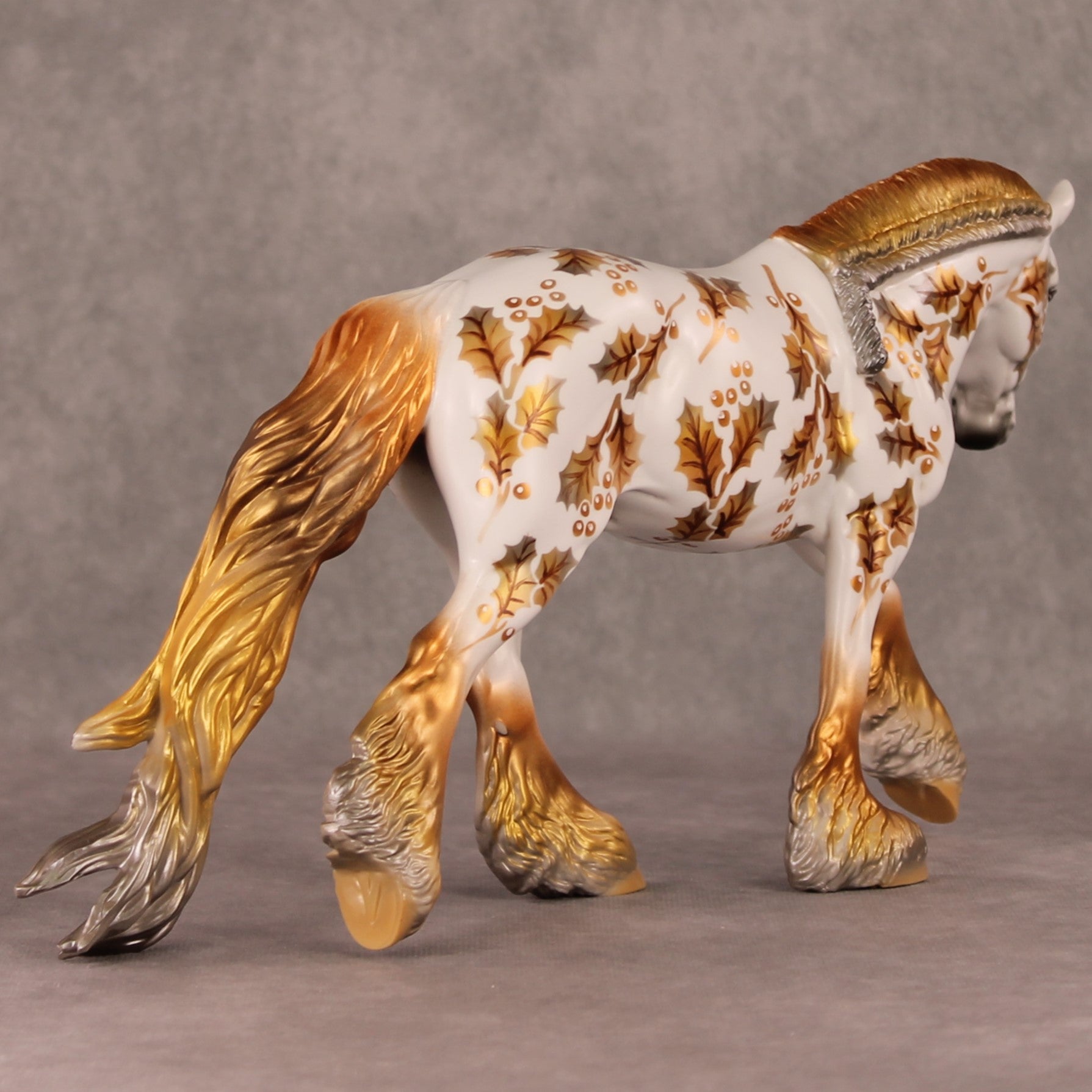 Allen OOAK Gold Bronze Holly Deco Custom Irish Cob By Dawn Quick HS24