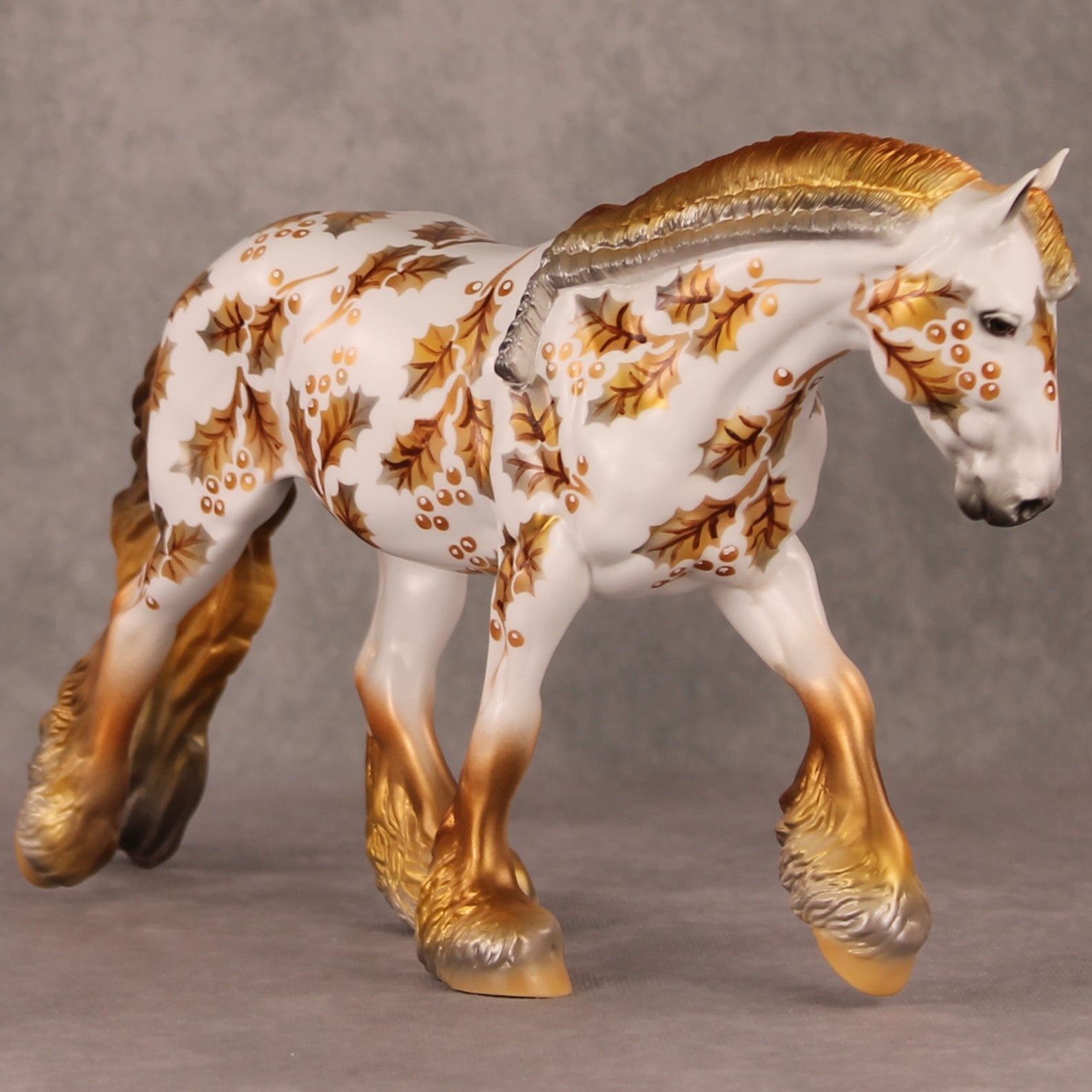 Allen OOAK Gold Bronze Holly Deco Custom Irish Cob By Dawn Quick HS24