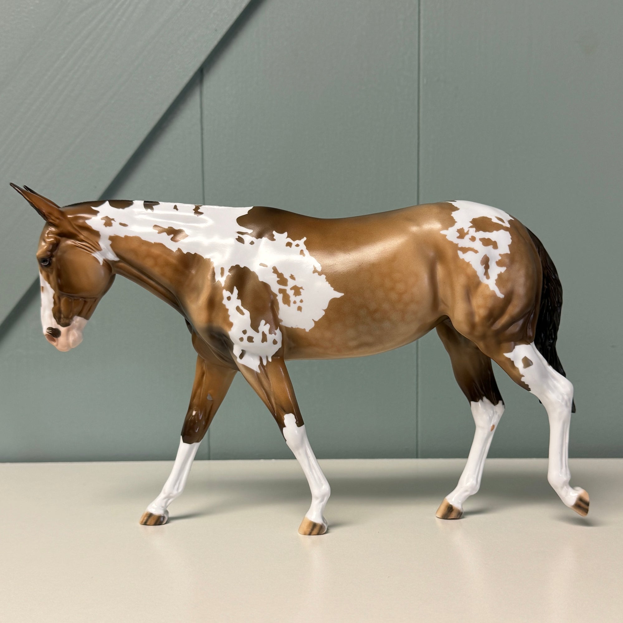 Epiphany OOAK Dappled Buckskin Tobiano Mule By Dawn Quick EQ24